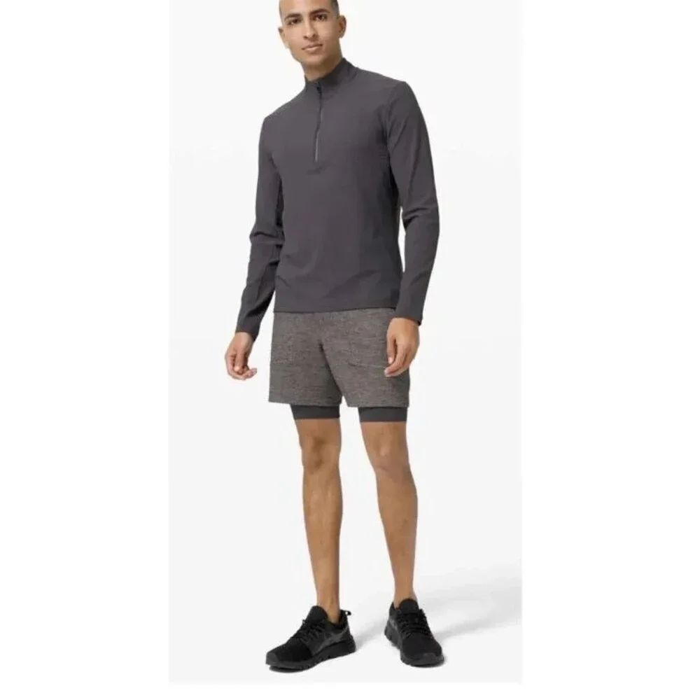 Lululemon T.H.E the Short 7” Lined SE Gray Mens Size 2XL Style lm7ajns